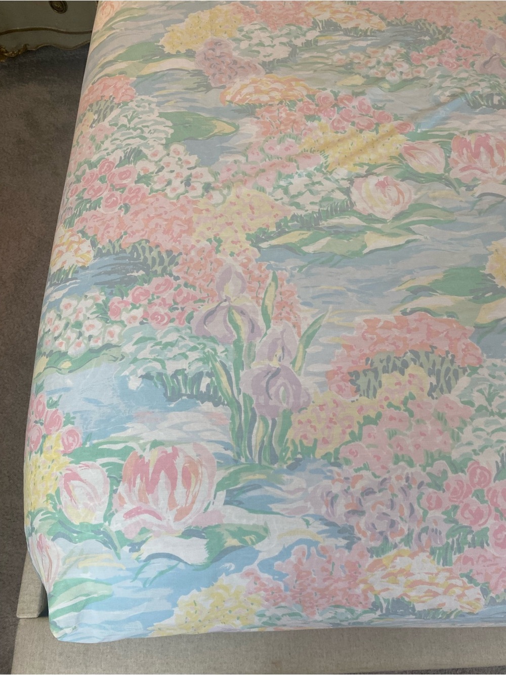 VTG -1980s Atelier Martex Claude Monet Sheet Set 4pc Water Lilies Floral